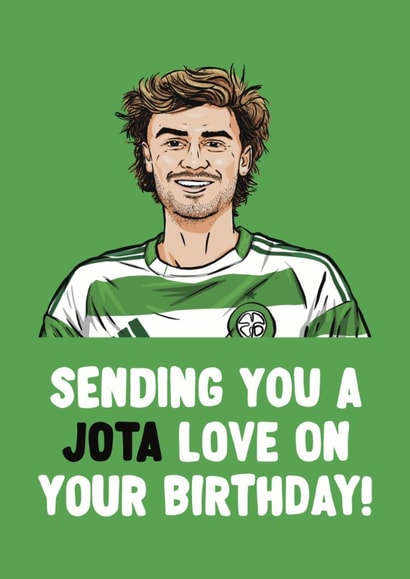 Celtic Birthday Card - Jota - Pun created by ZB CREATIVE