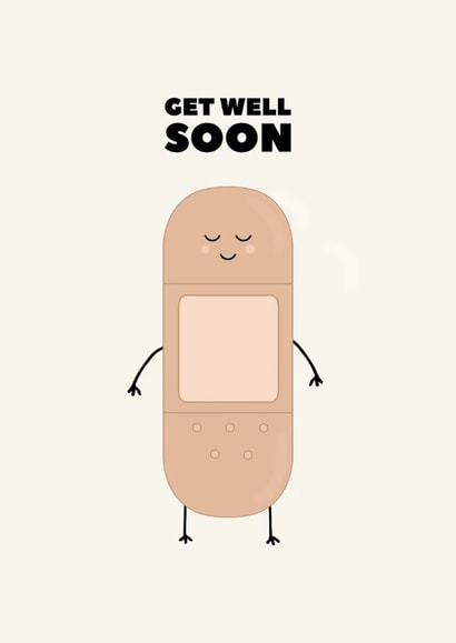 Cute Get Well Card - Get Well Soon - Plaster created by Pearl Ivy