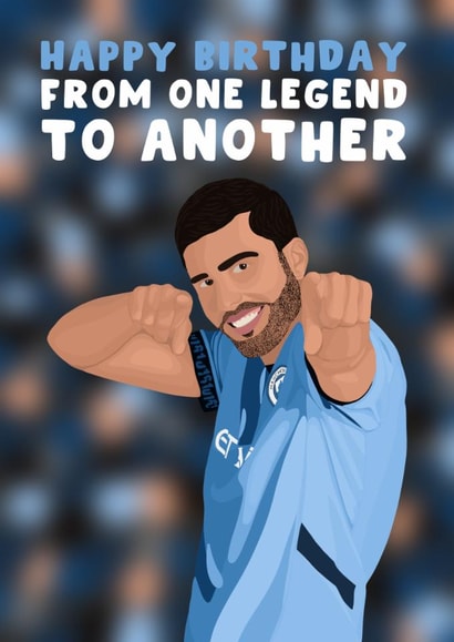 Manchester City Birthday Card - Rodri - One Legend To Another created by Pink Peach Cards