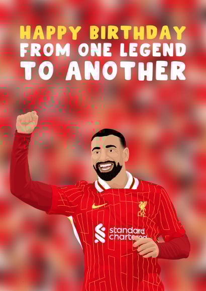 Liverpool Birthday Card - Football - Mo Salah created by Pink Peach Cards