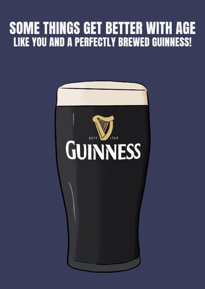 Fun Birthday Card - For Him - Pint Of Guinness created by DanAllen20