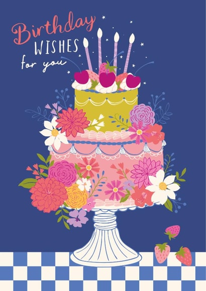 Classic Birthday Card - For Her - Cake created by Nina Raby - Jones