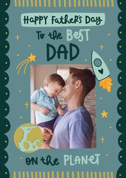 Cute Father's Day Card - Best Dad on the Planet created by Abbie Imagine