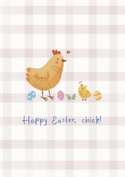 Cute Easter Card - Happy Easter, Chick! created by Lisa Parker