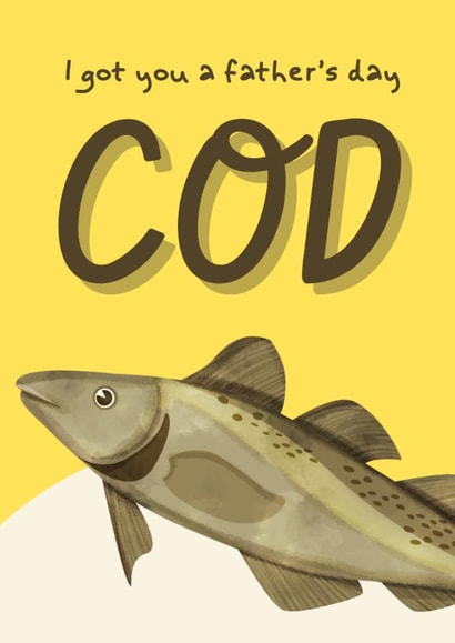 Funny Father's Day Card - Cod created by Sundiva Designs