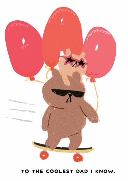 Cute Father's Day Card - Bearly Getting By - To The Coolest Dad I Know created by JOLLY AWESOME