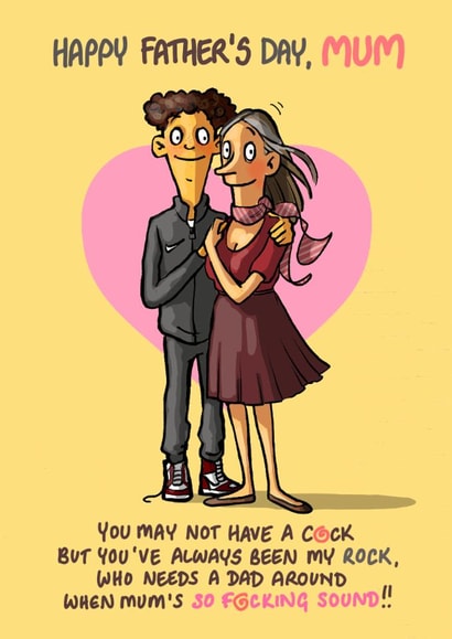 Funny Father's Day Card - For Mum - My Rock created by Bryony Jackson Walters