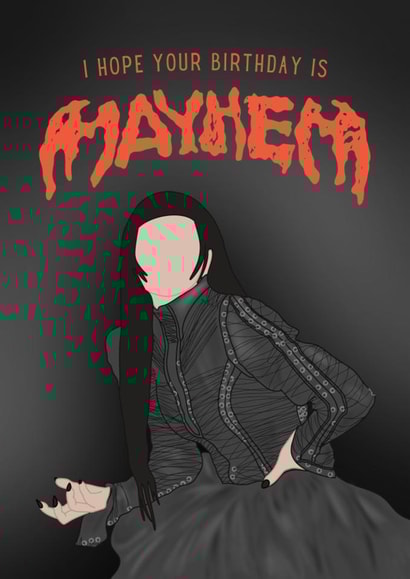 Lady Gaga - Mayhem Album Themed Birthday Card - I Hope Your Birthday is Mayhem created by Abigail D Art