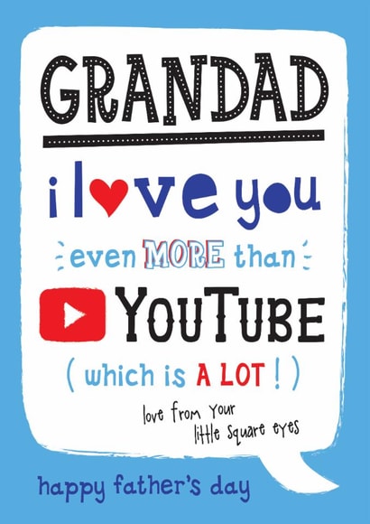 Funny Father's Day Card - For Grandad - YouTube created by la la la Designs