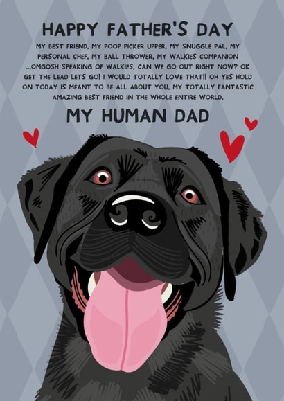 Cute Father's Day Card - Labrador - Best Friend created by From The Dog