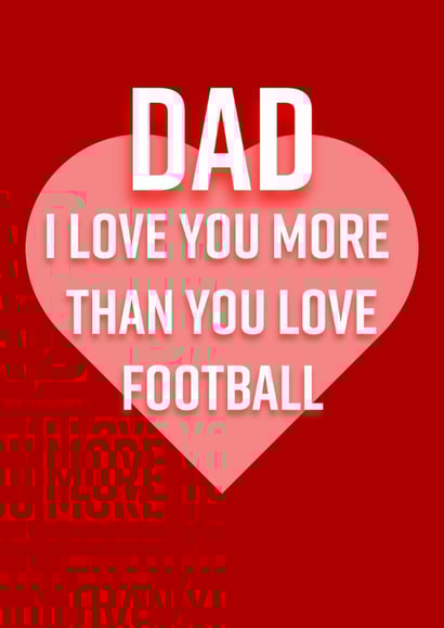 Classic Father's Day Card - More Than Football created by PEA GREEN PRINTS
