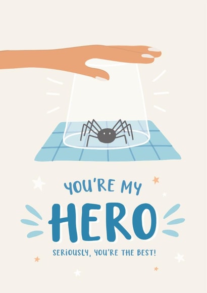 Cute Father's Day Card - You're My Hero - Spider created by Kreate Paper Co.