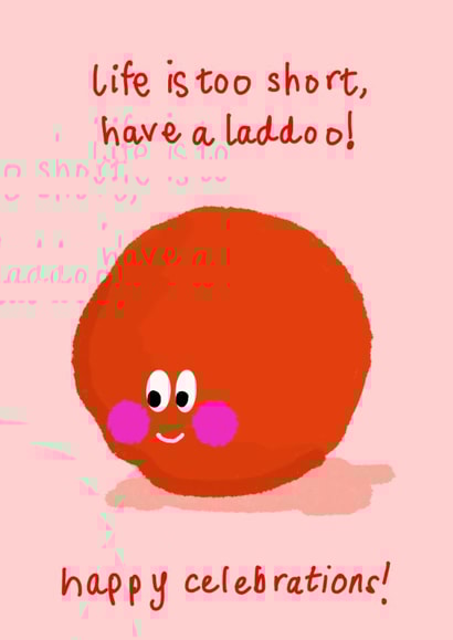 Cute Wedding Card - Laddoo - Indian Sweet created by Sainika Bharj