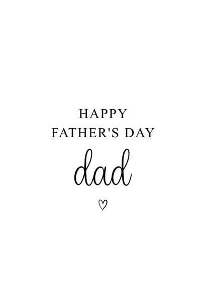Classic Father's Day Card - Minimal Typography created by Kalm Lettering