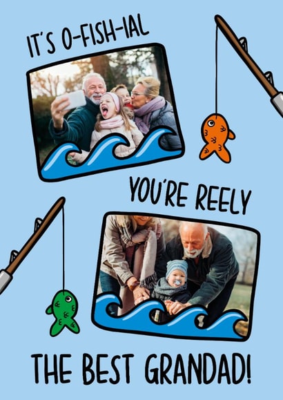 Cute Father's Day Card - For Grandad - Fishing created by TeePee Creations