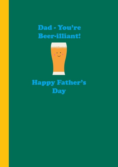 Cute Father's Day Card - Beer-illiant Dad created by Happy Street