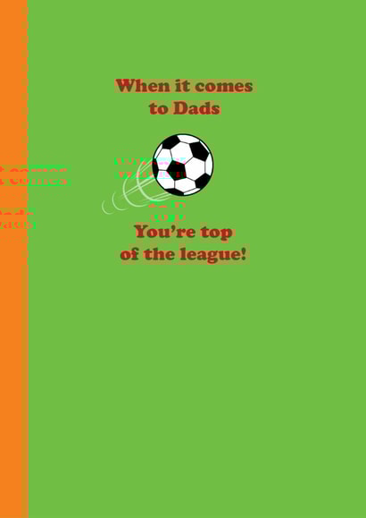 Classic Father's Day Card - Football - Top Of The League created by Happy Street
