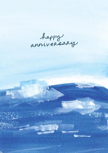 Classic Anniversary Card - Abstract Waves created by Meg Crocker