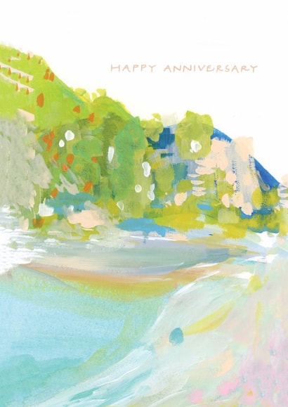 Arty Anniversary Card - Abstract Landscape created by Meg Crocker