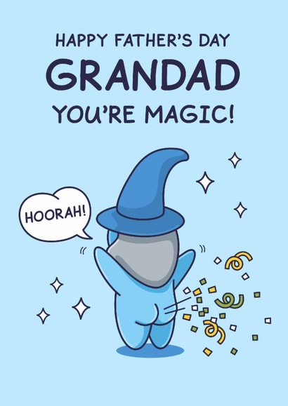 Funny Father's Day Card - For Grandad - You're Magic created by Cheeky Legends