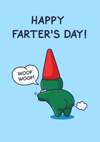 Funny Father's Day Card - Happy Farter's Day - Cheeky Gnome created by Cheeky Legends