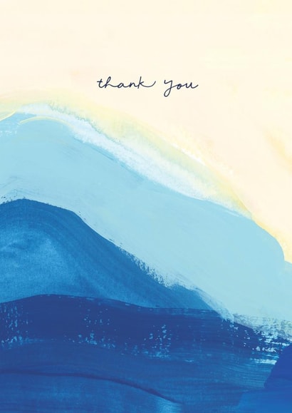 Classic Thank You Card - Abstract Ocean created by Meg Crocker
