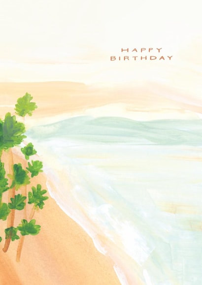 Classic Birthday Card - Tropical Beach created by Meg Crocker