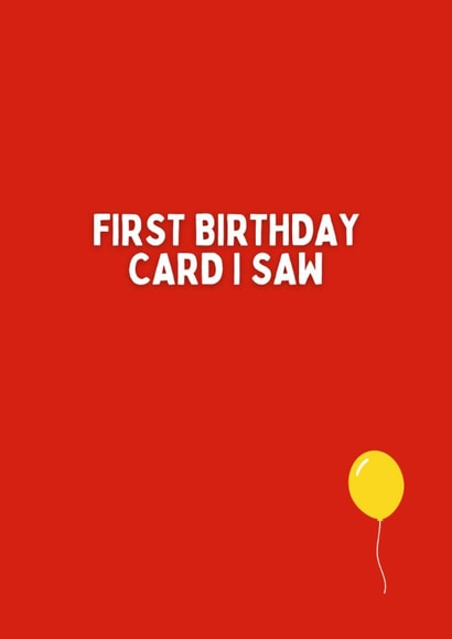 Cheeky Birthday Card - First Card I Saw - Balloon created by Sundiva Designs