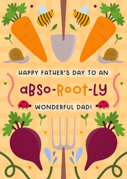 Cute Father's Day Card - Vegetable Gardening created by Joanne Hawker