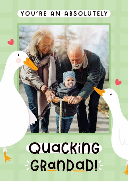 Cute Father's Day Card - Ducks - You're A Quacking Grandad created by Joanne Hawker