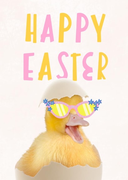 Fun Easter Card - Duckling in Glasses created by @hollielonglanddesigns