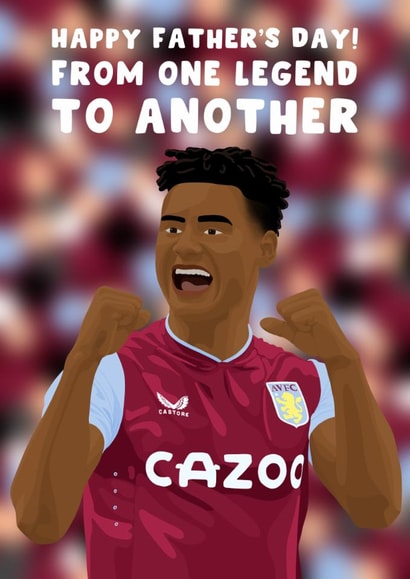 Aston Villa Father's Day Card - Ollie Watkins - Aston Villa created by Pink Peach Cards