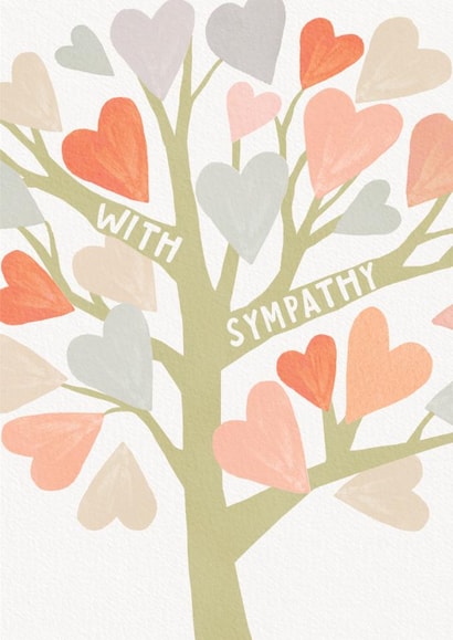 Classic Sympathy Card - Tree of Hearts created by Louise Tiler