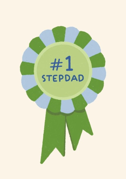Classic Father's Day Card - For Step Dad - Rosette created by Ella Goddard