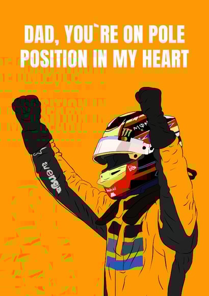 Fun Father's Day Card - Oscar Piastri - Pole Position created by DanAllen20