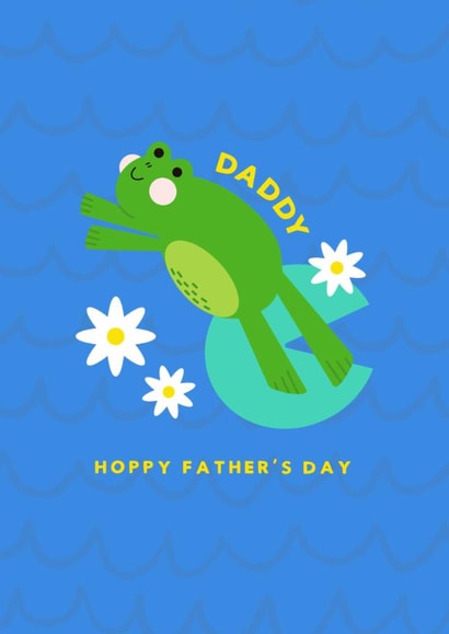 Cute Father's Day Card - For Daddy - Hoppy Frog created by Jessica Rachel Sharp