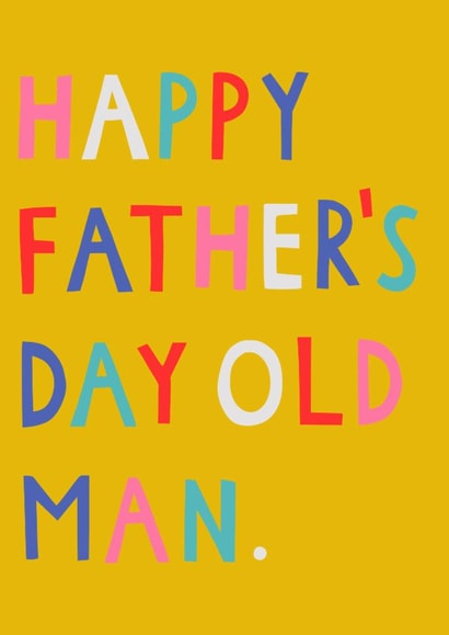 Funny Father's Day Card - Old Man created by Zoe Spry