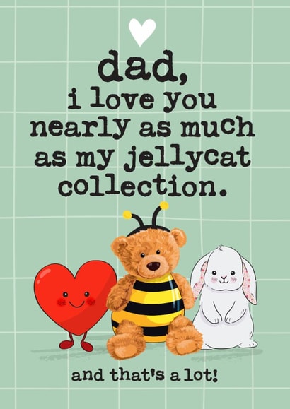 Cute Father's Day Card - Jellycat Collection created by Mrs Best Paper Co.