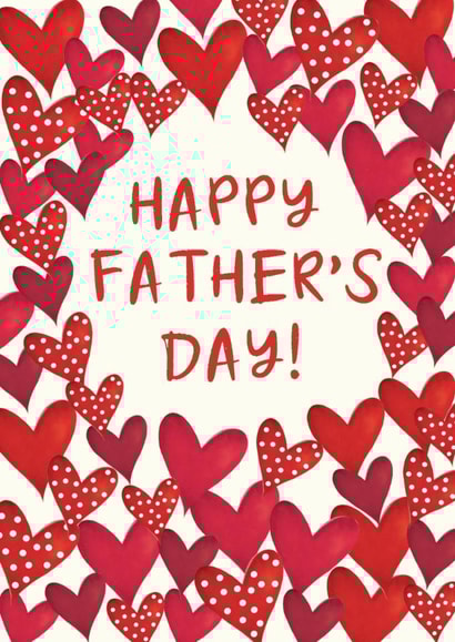 Classic Father's Day Card - Hearts - Happy Father's Day! created by The Boy and the Bear