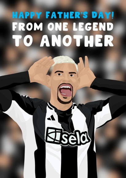 Newcastle United Father's Day Card - Newcastle - Bruno Guimarães created by Pink Peach Cards