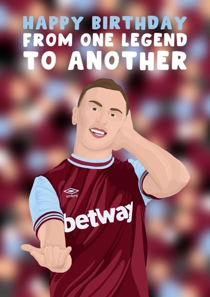West Ham Birthday Card - Football - Jarrod Bowen created by Pink Peach Cards