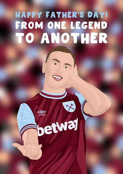 West Ham Father's Day Card - Football - Jarrod Bowen created by Pink Peach Cards