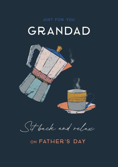 Classic Father's Day Card - For Grandad - Coffee And Cafetière created by Rebecca Prinn