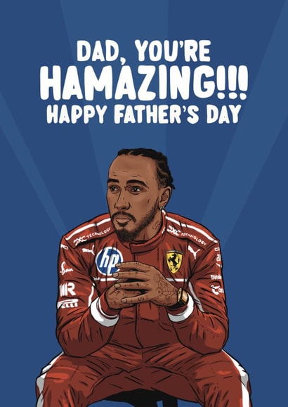 Formula One Father's Day Card - Lewis Hamilton created by ZB CREATIVE