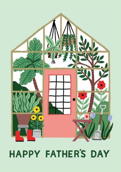 Greenhouse Father's Day Card - Garden lover card - Gardening created by Stormy Knight