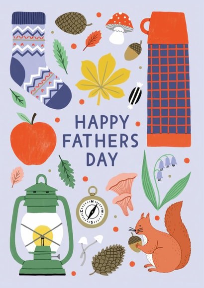 Classic Father's Day Card - Hiking Supplies created by Stormy Knight