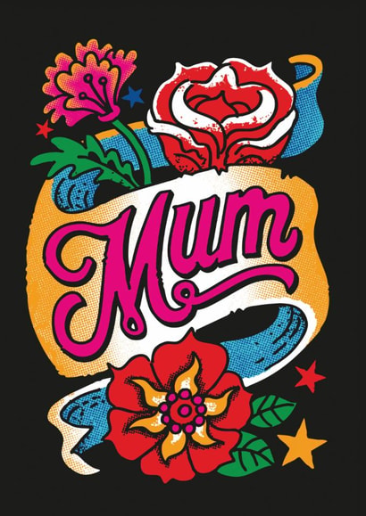Arty Birthday Card - For Mum - Tattoo created by Stormy Knight
