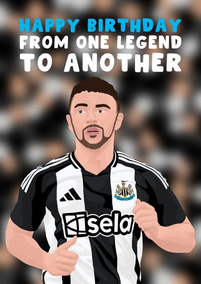 Newcastle United Birthday Card - Football - Kieran Trippier created by Pink Peach Cards