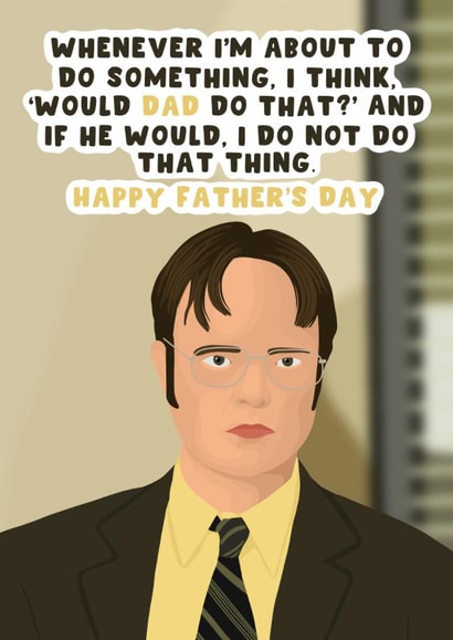 Funny Father's Day Card - Dwight Schrute - The Office created by Pink Peach Cards