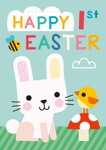Cute Easter Card - 1st - Bunny And Chick created by Lindsey Sagar